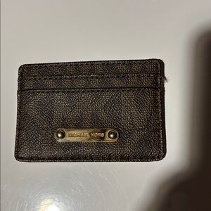 🤎Michael Kors Brown Card Holder MK signature
